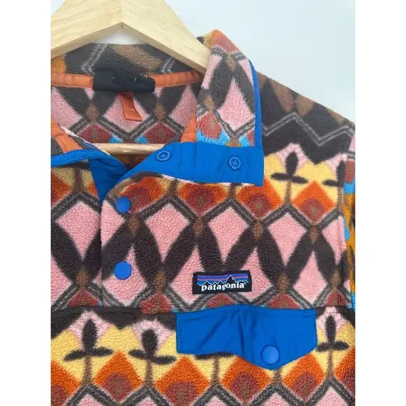 Patagonia Synchilla Big Anthos Rare Aztec Western Print Snap-T Pullover Fleece - Picture 3 of 8